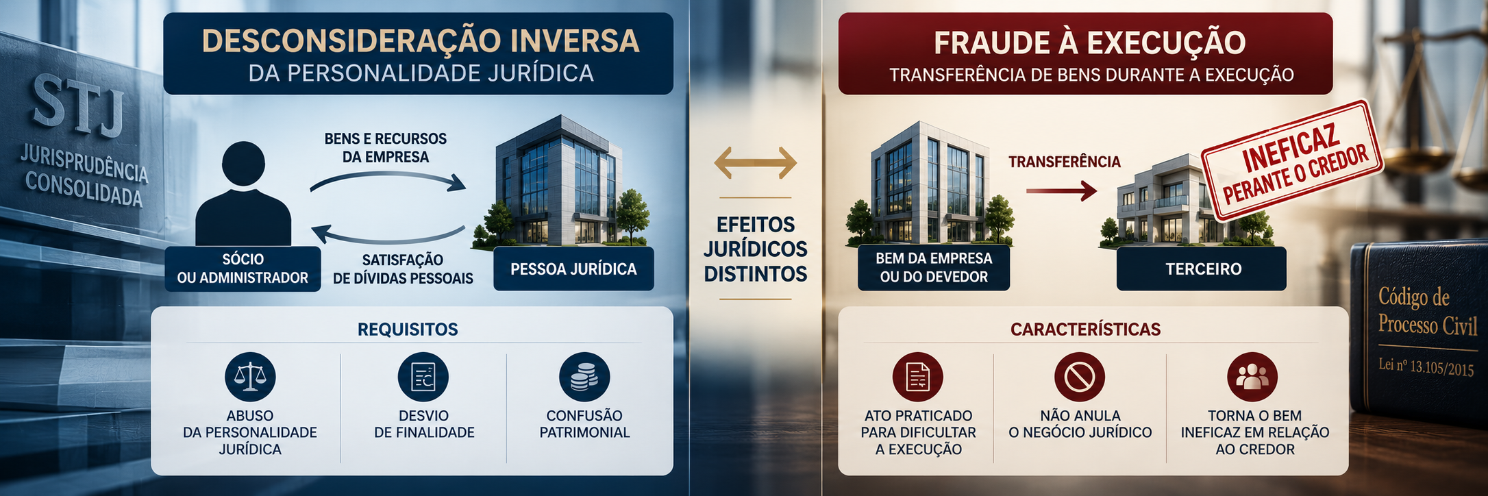 Desconsideração inversa: STJ rejeita embargos em caso de fraude à execução