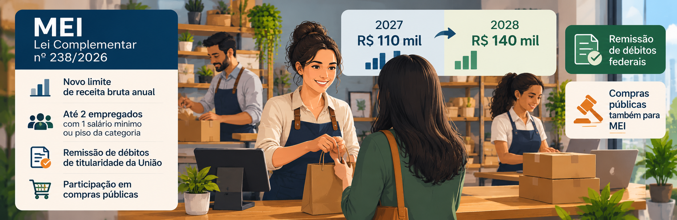 MEI: novo limite de receita e remissão de débitos federais